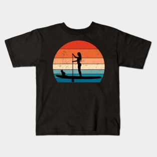 Paddleboard Cat Kids T-Shirt